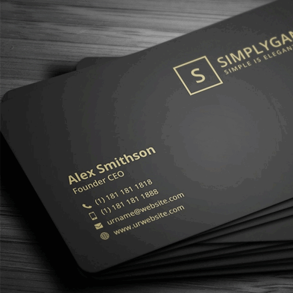 Gold Foiling visiting card